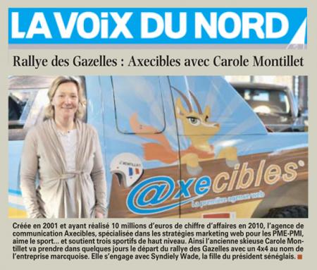La Voix du Nord - Axecibles avec Carole Montillet (11 mars 2011) La Voix du Nord - Axecibles avec Carole Montillet (11 mars 2011)