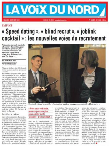 « Speed dating », « blind recrut », « joblink cocktail » : les nouvelles voies du recrutement « Speed dating », « blind recrut », « joblink cocktail » : les nouvelles voies du recrutement