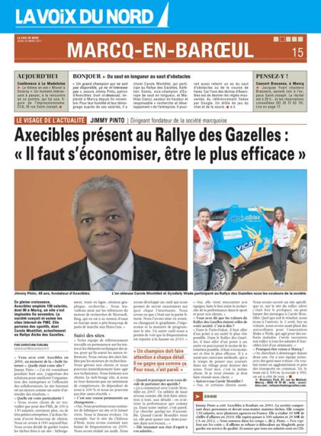 Axecibles présent au Rallye des Gazelles-Voix du Nord - 24 mars 2011 Axecibles présent au Rallye des Gazelles-Voix du Nord - 24 mars 2011