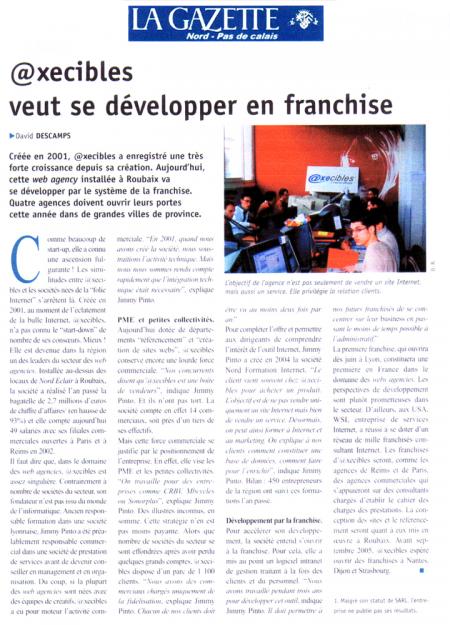 La Gazette du Nord pas de Calais (Avril 2005) La Gazette du Nord pas de Calais (Avril 2005)