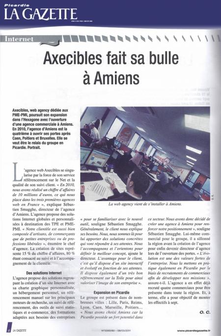 Gazette Picardie - Axecibles fait sa bulle à Amiens (08 mars 2011) Gazette Picardie - Axecibles fait sa bulle à Amiens (08 mars 2011)
